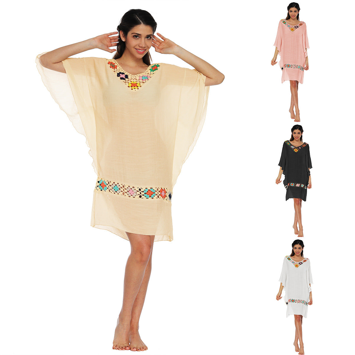 Tunique de plage brodée pour femmes Chic und Stil