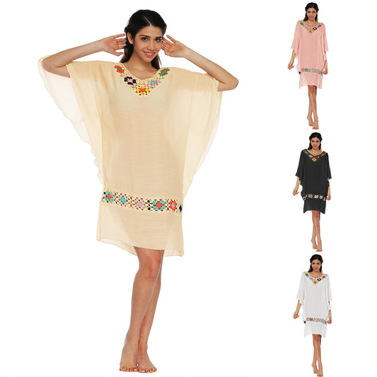 Tunique de plage brodée pour femmes Chic und Stil