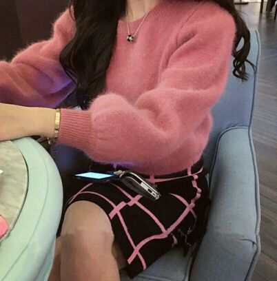 Dames à manches bouffantes Pull Chic und Stil