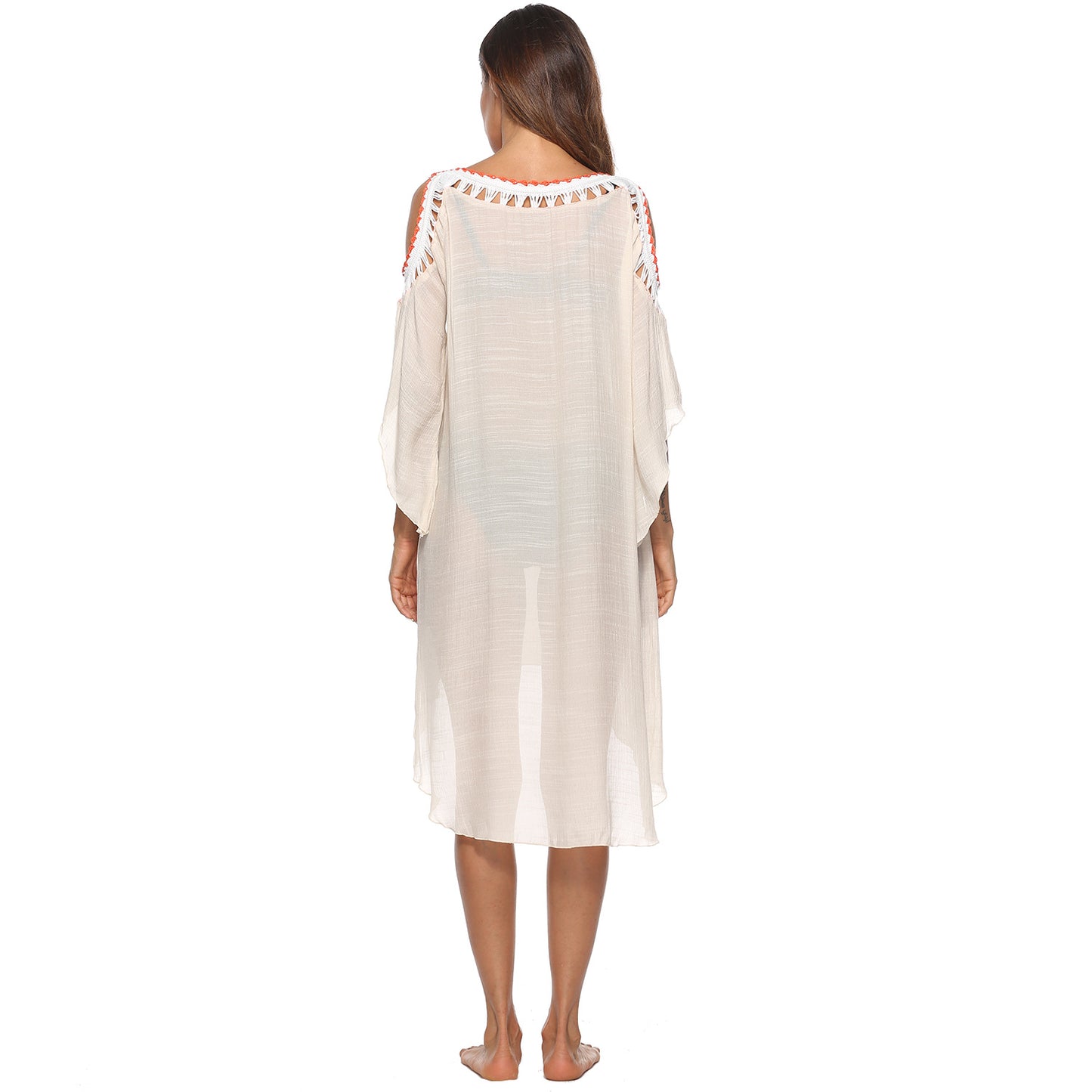 Femmes Élégant Robe de Plage Brodée Cover-Up Chic und Stil
