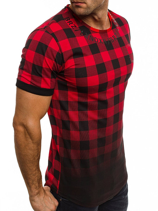 Hommes T-shirt à motif carrelé moderne Chic und Stil