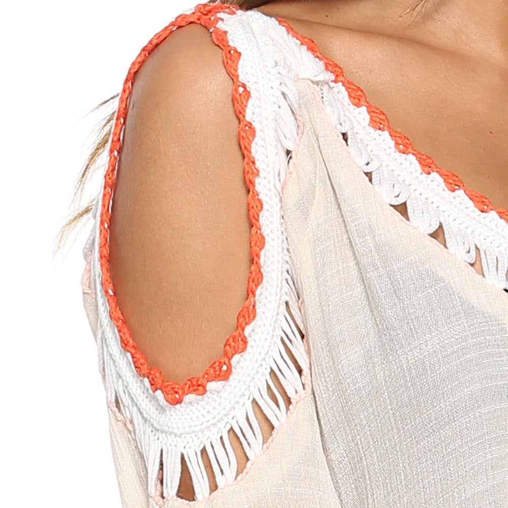 Femmes Élégant Robe de Plage Brodée Cover-Up Chic und Stil