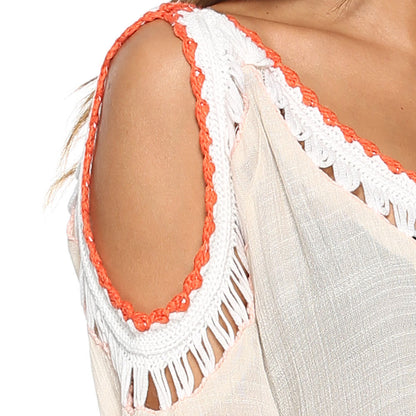 Femmes Élégant Robe de Plage Brodée Cover-Up Chic und Stil