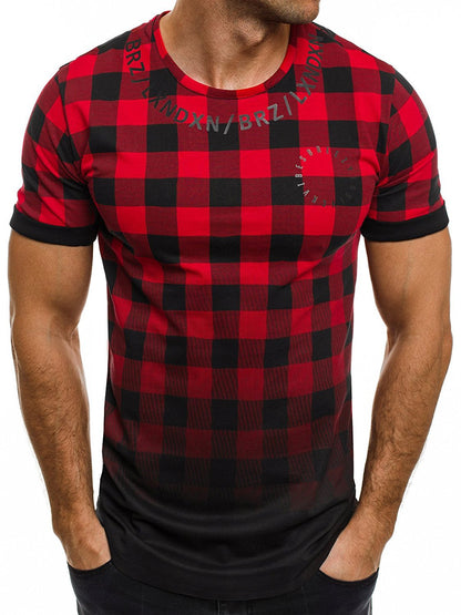 Hommes T-shirt à motif carrelé moderne Chic und Stil
