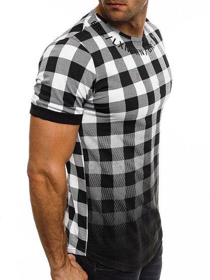 Hommes T-shirt à motif carrelé moderne Chic und Stil