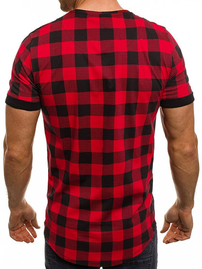 Hommes T-shirt à motif carrelé moderne Chic und Stil