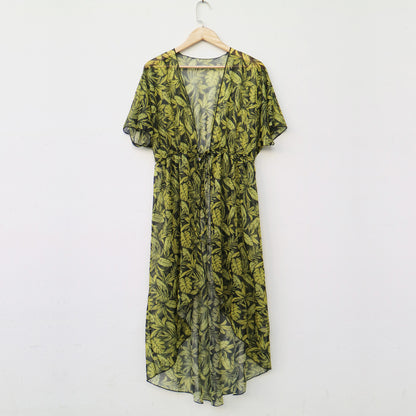 Robe de plage transparente à motif floral pour femmes Chic und Stil