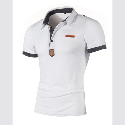 Hommes Polo à manches courtes élégant avec un design de col unique Chic und Stil
