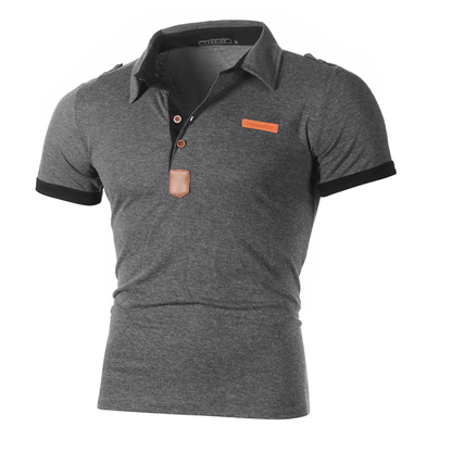 Hommes Polo à manches courtes élégant avec un design de col unique Chic und Stil