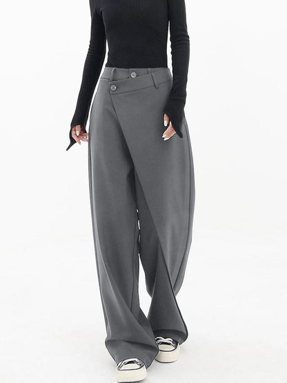 Chic und Stil | Pantalon baggy asymétrique