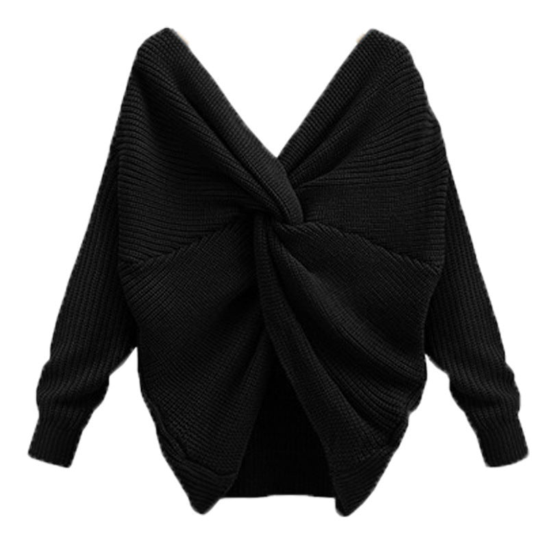 Pull en tricot pour femmes au design moderne à enroulement Chic und Still