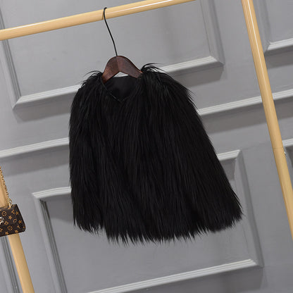 Veste en fausse fourrure féminine à coupe volumineuse Chic und Stil
