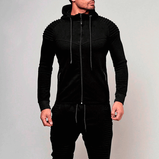 Veste à capuche sportive pour hommes avec un design d'épaule structuré et un matériau de haute qualité Chic und Stil
