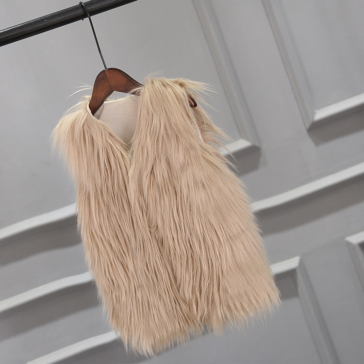 Dames Gilet en Fourrure Chic und Stil