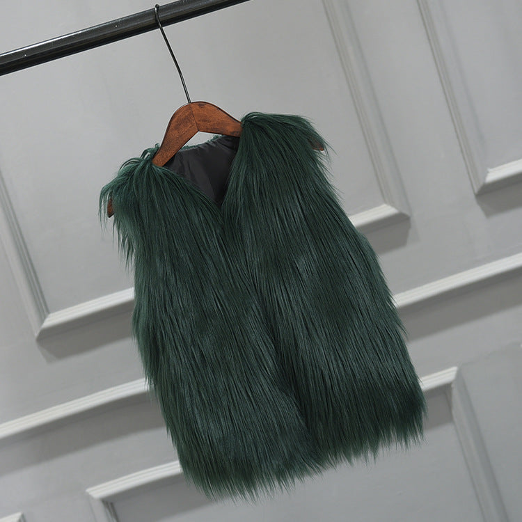 Dames Gilet en Fourrure Chic und Stil