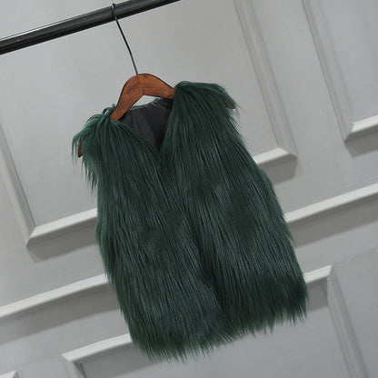 Dames Gilet en Fourrure Chic und Stil