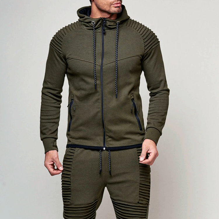 Veste à capuche sportive pour hommes avec un design d'épaule structuré et un matériau de haute qualité Chic und Stil
