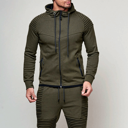 Veste à capuche sportive pour hommes avec un design d'épaule structuré et un matériau de haute qualité Chic und Stil
