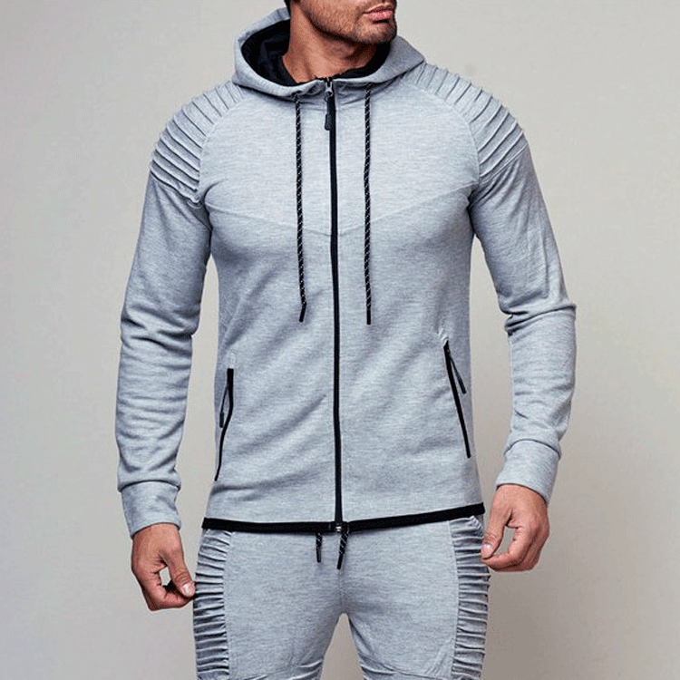 Veste à capuche sportive pour hommes avec un design d'épaule structuré et un matériau de haute qualité Chic und Stil