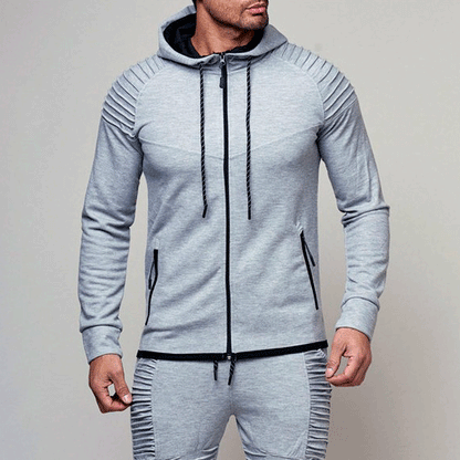 Veste à capuche sportive pour hommes avec un design d'épaule structuré et un matériau de haute qualité Chic und Stil