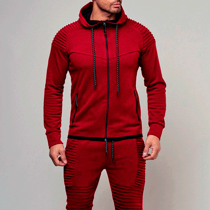 Veste à capuche sportive pour hommes avec un design d'épaule structuré et un matériau de haute qualité Chic und Stil