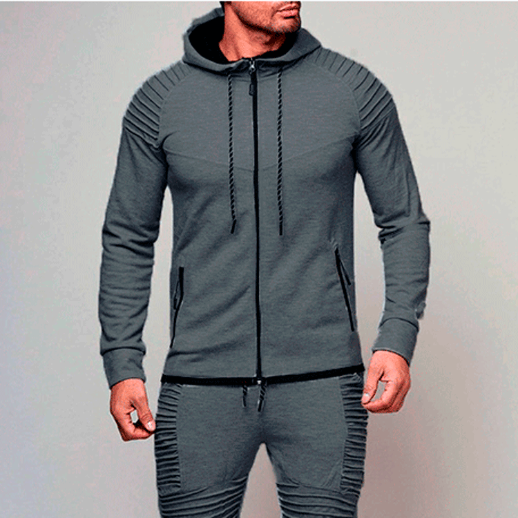 Veste à capuche sportive pour hommes avec un design d'épaule structuré et un matériau de haute qualité Chic und Stil