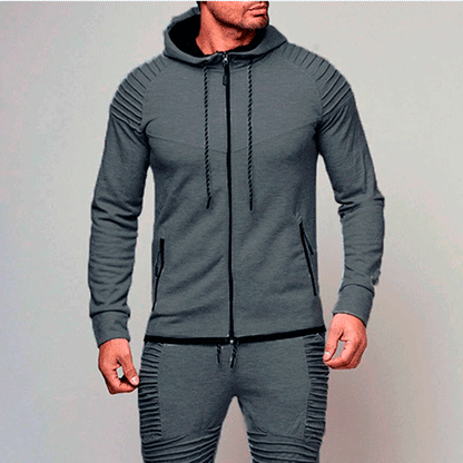 Veste à capuche sportive pour hommes avec un design d'épaule structuré et un matériau de haute qualité Chic und Stil