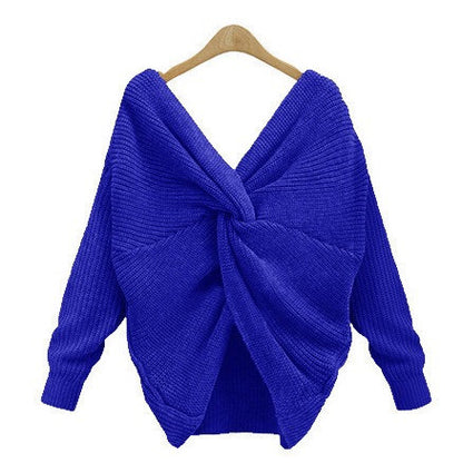 Pull en tricot pour femmes au design moderne à enroulement Chic und Still