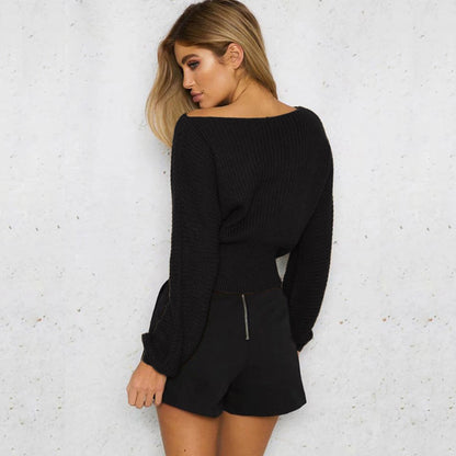 Pull en tricot tendance pour femmes avec détail de laçage décoratif et coupe décontractée Chic und Still