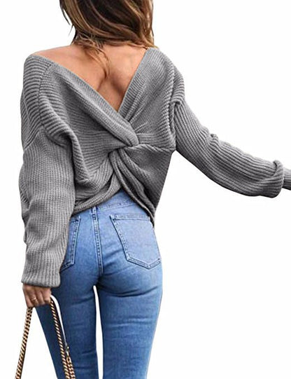 Pull en tricot pour femmes au design moderne à enroulement Chic und Still