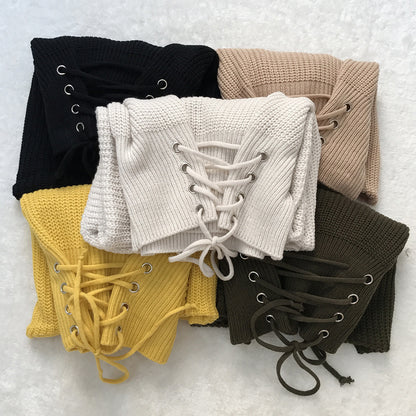 Pull en tricot tendance pour femmes avec détail de laçage décoratif et coupe décontractée Chic und Still