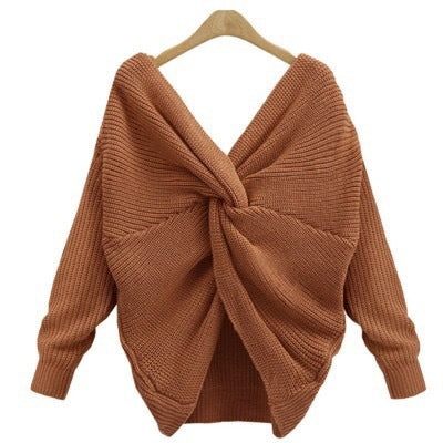 Pull en tricot pour femmes au design moderne à enroulement Chic und Still