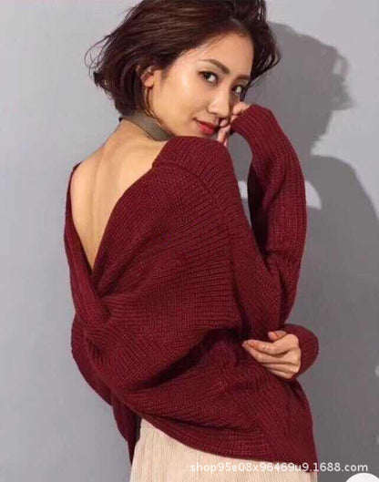 Pull en tricot pour femmes au design moderne à enroulement Chic und Still