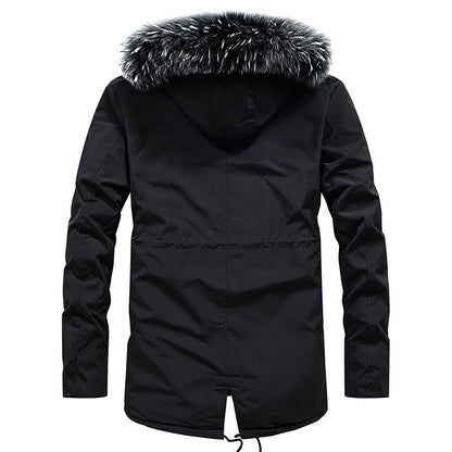 Men’s Outdoor Jacket with Removable Faux Fur Collar & Adjustable Hood | Chic und Stil