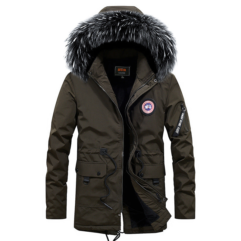 Men’s Outdoor Jacket with Removable Faux Fur Collar & Adjustable Hood | Chic und Stil