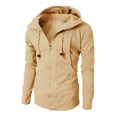 Veste hoodie zippée sportive pour hommes avec poches fonctionnelles et finition élastique Chic und Stil