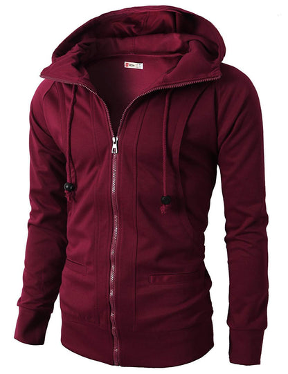 Veste hoodie zippée sportive pour hommes avec poches fonctionnelles et finition élastique Chic und Stil