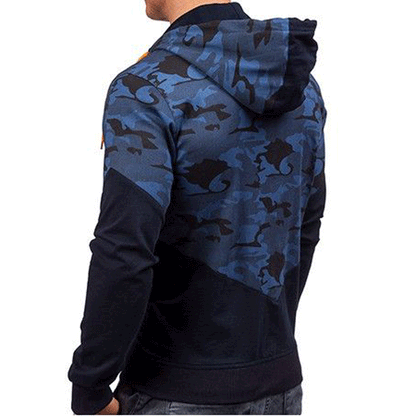 Veste à capuche moderne pour hommes en design camouflage Chic und Stil