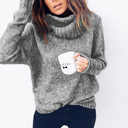 Pull en tricot pour femmes avec col montant et coupe moderne Chic und Stil
