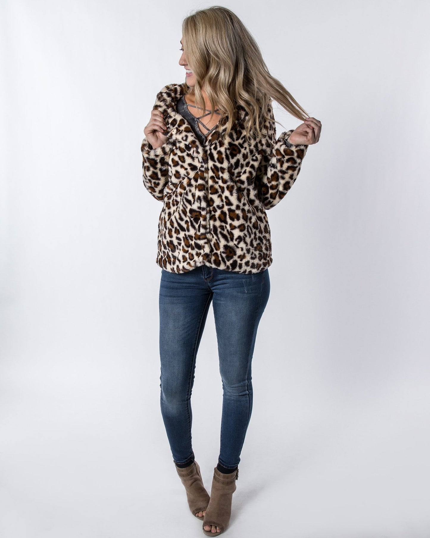 Ladies Elegant Plush Jacket with Chic and Style Patterns