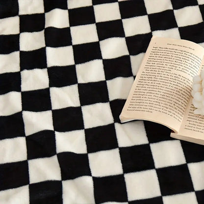 Couverture à carreaux douce et chaude – pour canapé et chambre-Couvertures-ChicUndStil