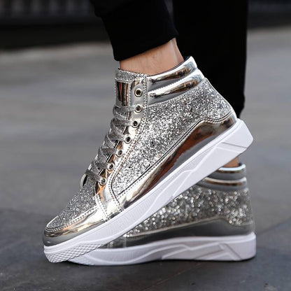 Chic und Stil | Men's Basketball Shoes with Shiny Effect