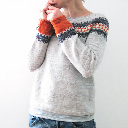 Chic und Stil | Pull à col bateau confortable