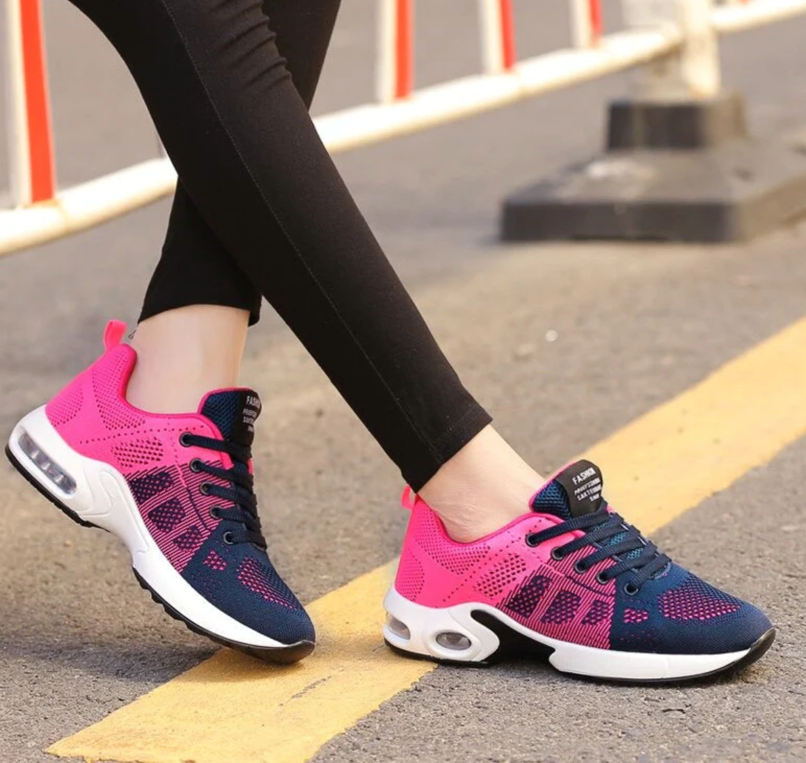 Chic und Stil - Baskets de sport orthopédiques légères et respirantes pour femmes | Chaussure de course décontractée sportive avec semelle coussin d'air