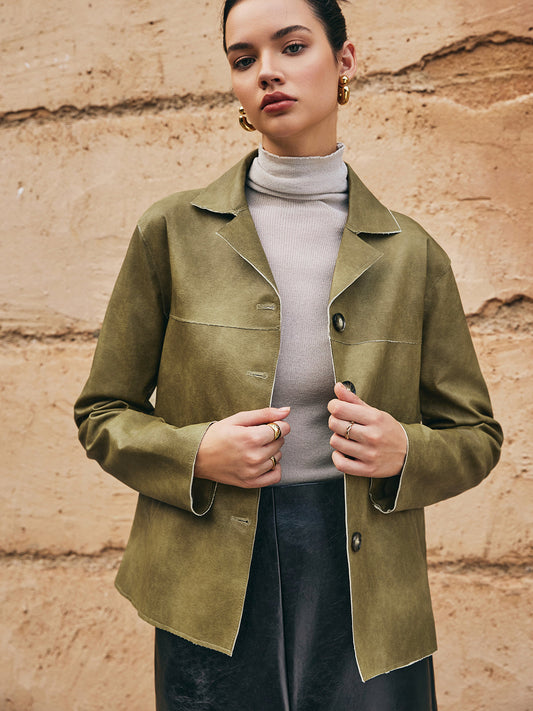 Chic und Stil | PU-Leather Straight Jacket