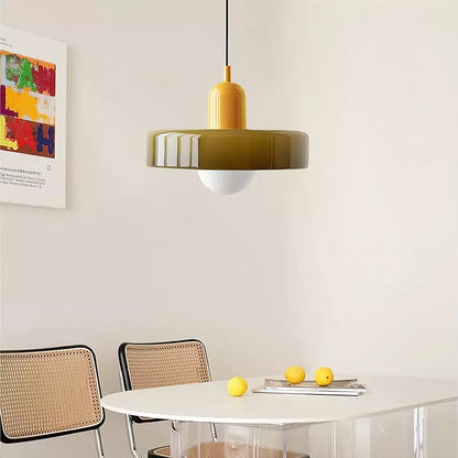 Chic and Style | Pendant lights made of colored glass | Elegant pendant light in Bauhaus style | Designer lamp for living room and dining room 