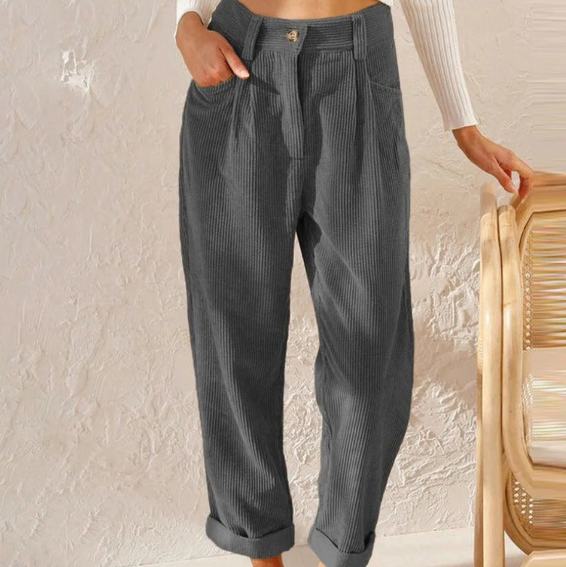 Chic and Style | Casual Corduroy Leisure Pants