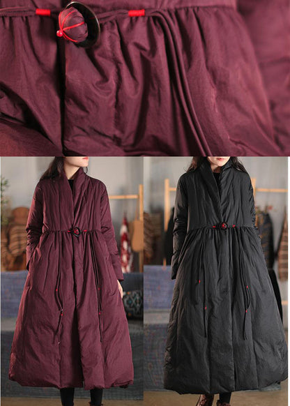 Chic und Stil | Women's Goose Down Bags Winter Coats High Collar Button Winter