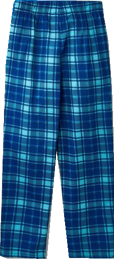 Chic und Stil | Three Santas "HANGING WITH MY GNOMIES" Monogram Print Blue Long Sleeve Top with Blue & Green Checkered Pants Family Matching Pajamas