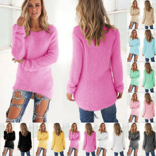 Chic und Stil | Knit Sweater - Soft Fluffy Quality - Casual Fit - Long Sleeves